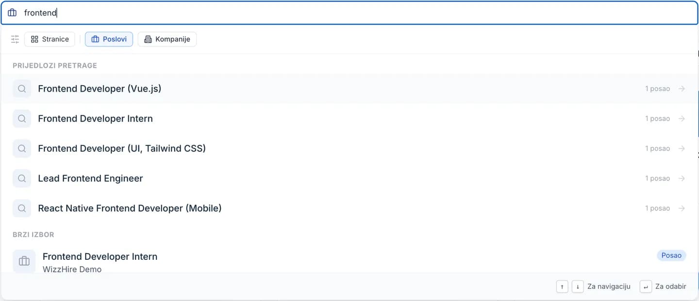 The Jobs page search box with a role and location